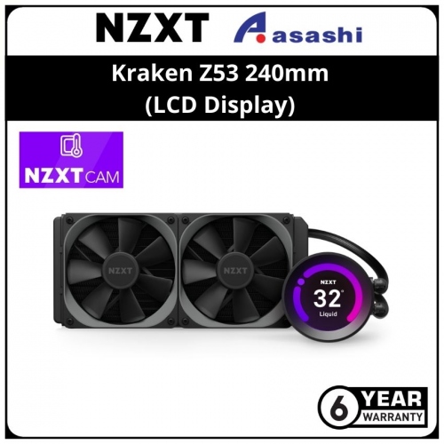 NZXT Kraken Z53 240mm Liquid Cooler with LCD 2.36