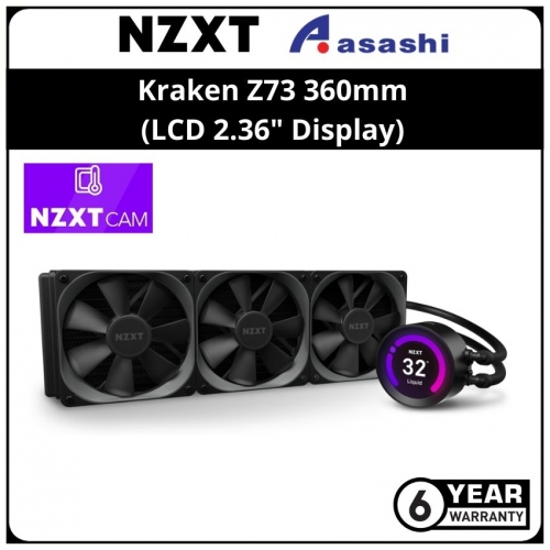 NZXT Kraken Z73 360mm Liquid Cooler with LCD 2.36″ Display, RL