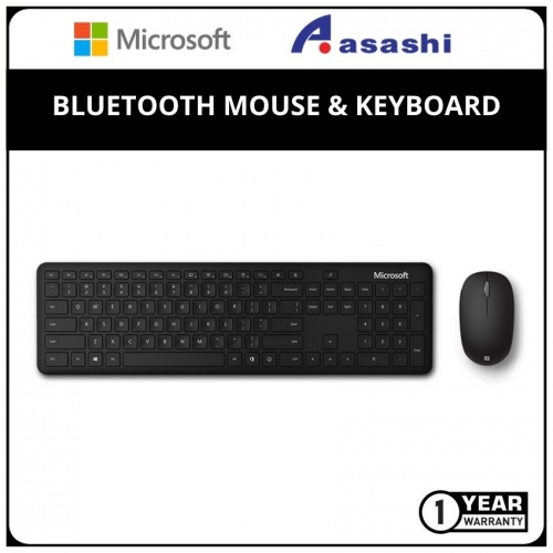 Microsoft QHG-00017 Bluetooth Mouse & Keyboard-Black (1 yrs Limited Hardware Warranty)
