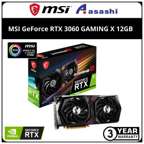 MSI GeForce RTX 3060 GAMING X 12GB GDDR6 Graphic Card