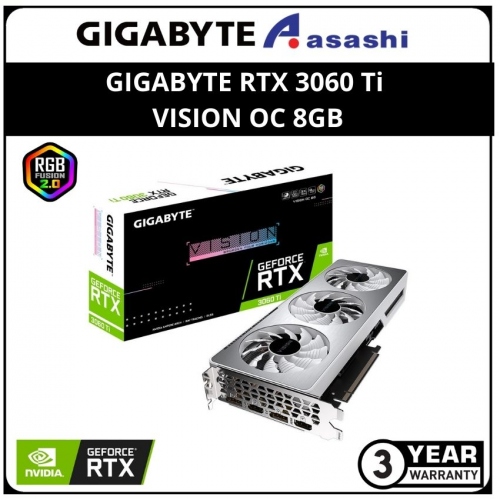 GIGABYTE GeForce RTX 3060 Ti VISION OC 8GB GDDR6 Graphic Card (GV-N306TVISION OC-8GD)