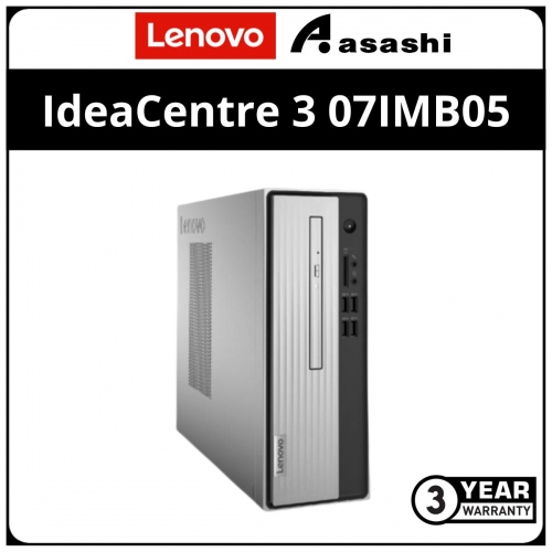 Lenovo IdeaCentre 3 07IMB05 Desktop-90NB008UMI-(Intel Pentium Gold G6400/4G D4/256GB SSD/Intel UHD Graphic/DVD-RW/Wifi+BT/USB KB&Mouse/Win10/3Years Premium Onsite)