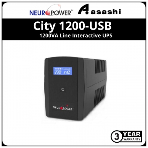Neuropower City 1200-USB 1200VA Line Interactive UPS