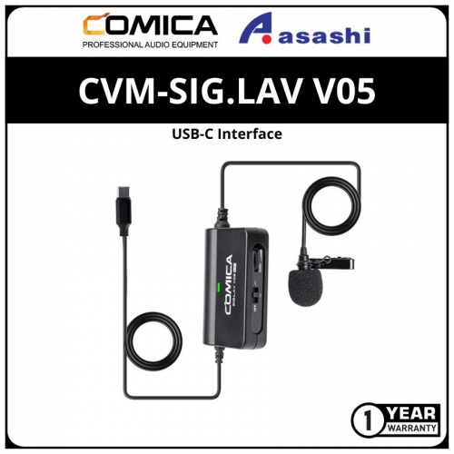 Comica CVM-SIG.LAV-V05(UC) Multi-functional Single Lavalier microphone with USB-C Interface 4.9M