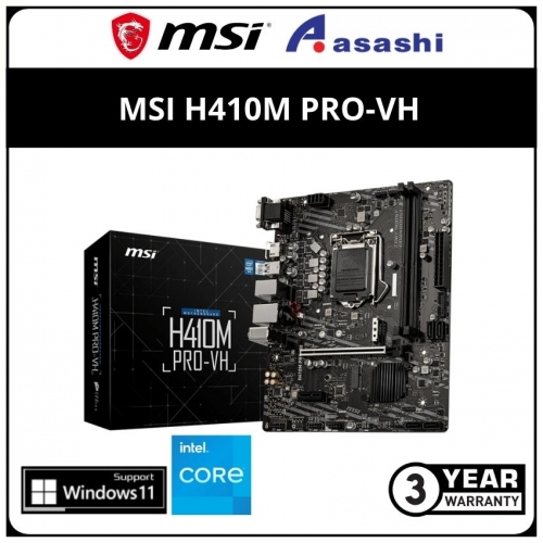 MSI H410M PRO-VH (LGA1200) Motherboard (M.2, VGA, HDMI)