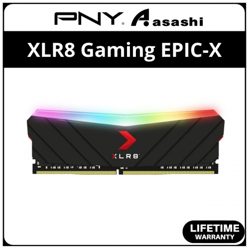 PNY XLR8 Gaming EPIC-X Black RGB DDR4 16GB 3200MHz CL16 XMP Support Gaming PC Ram - MD16GD4320016XRGB
