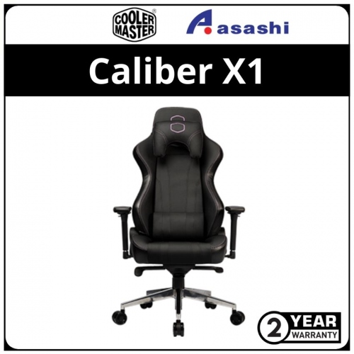 Cooler Master Caliber X1 Gaming Chair, Carbon Fiber Fabric, Perforated Breathable PU Leather, 4D Aluminum Armrests, Optimized Headrest & Adjustable Lumbar Support - 2Y