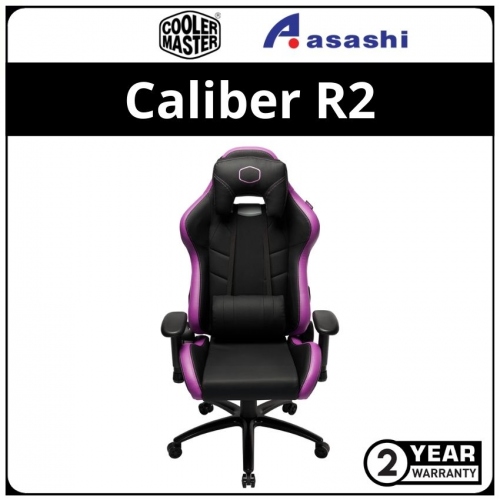 DEMO - Cooler Master Caliber R2 Gaming Chair, Breathable PU Leather, Extra Breathable Coverage, Soft-padded 2D Armrests with Omni Directional Adjustments, Large Headrest & Lumbar Pillow