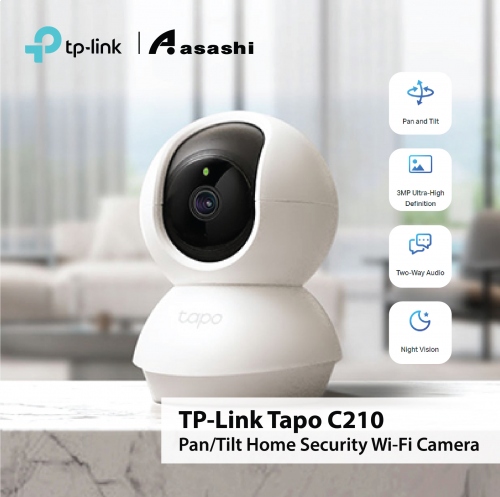TP-Link Tapo C210 Pan/Tilt Home Security Wi-Fi Camera (3MP)