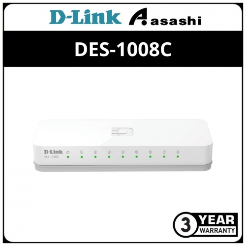 D-Link Des-1008C 8-Port 10/100 Mbps Unmanaged Switch