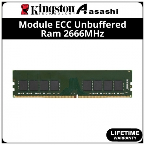 Kingston DDR4 8GB 2666Mhz 1Rx8 Module ECC Unbuffered Ram for Dell/Alienware Server - KTD-PE426E/8GB