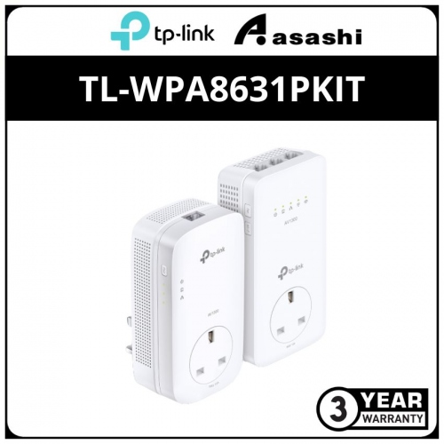 TP-Link TL-WPA8631PKIT AV1300 Gigabit Passthrough Powerline AC Wi-Fi KIT Home Plug
