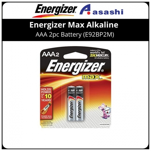 Energizer Max Alkaline AAA 2pc Battery (E92BP2M)