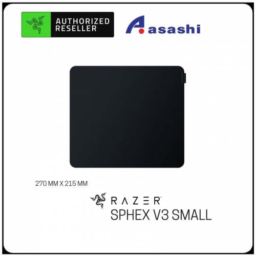 Razer Sphex V3 - Small (Ultra-thin 0.4 mm design, Tough polycarbonate build, Adhesive base, 270 mm x 215 mm) RZ02-03820100-R3M1
