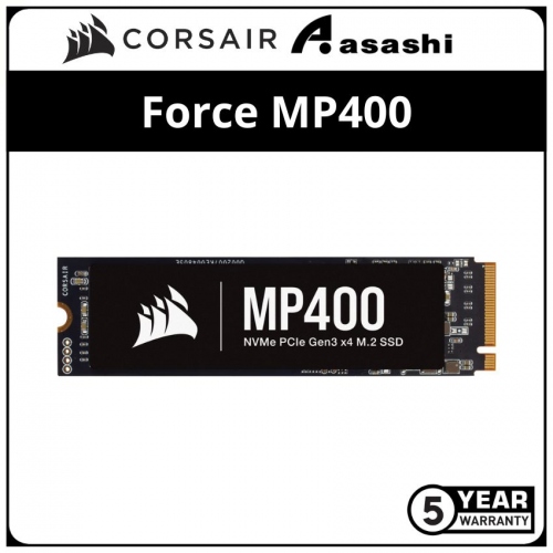 Corsair Force MP400 2TB M.2 2280 PCIE Gen3 x4 NVMe SSD - CSSD-F2000GBMP400R2(Up to 3400MB/s Read & 3000MB/s Write)