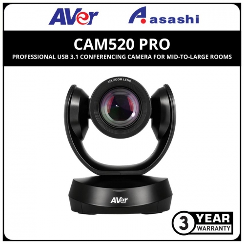 AVer CAM520 PRO Professional USB 3.1 Conferencing Camera for Mid-to-Large Rooms