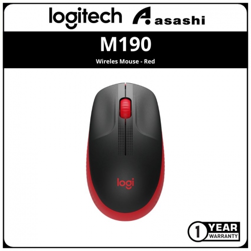 Logitech M190 Wireles Mouse-Red (910-005915)