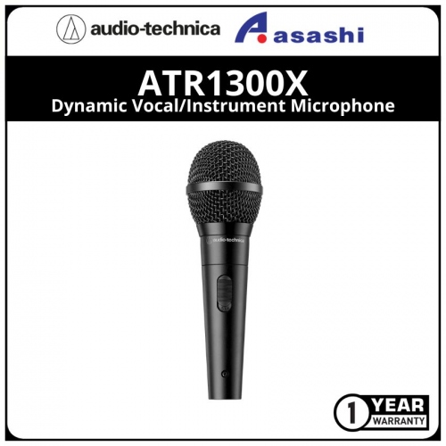 Audio-Technica ATR1300X Dynamic Vocal/Instrument Microphone (1 yrs Limited Hardware Warranty)