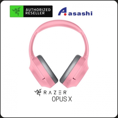 Razer Opus X - Pink (ANC, Bluetooth 5.0, 60ms Low Latency Mode, On-headset Vol Controls, Up to 30 hrs w/ANC On)