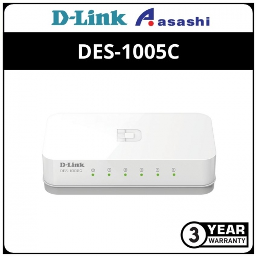 D-Link Des-1005C 5-Port 10/100 Desktop Switch