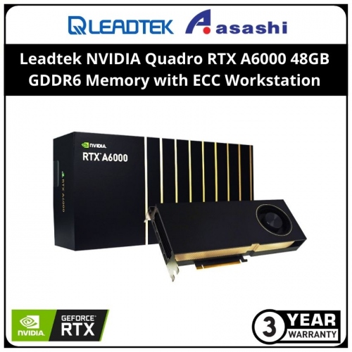 Leadtek NVIDIA Quadro RTX A6000 48GB GDDR6 Memory with ECC Workstation Graphic Card