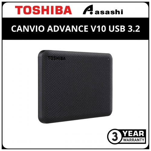 Toshiba Canvio Advance V10 USB 3.2 1TB External HDD Black (HDTCA10AK3AA)