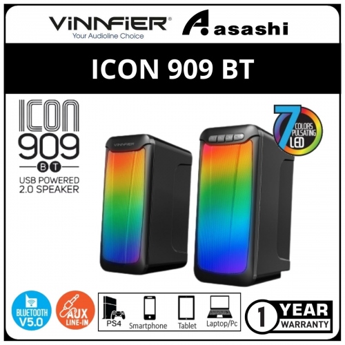 PROMO - Vinnfier ICON909BT Bluetooth USB Speaker - 1Y