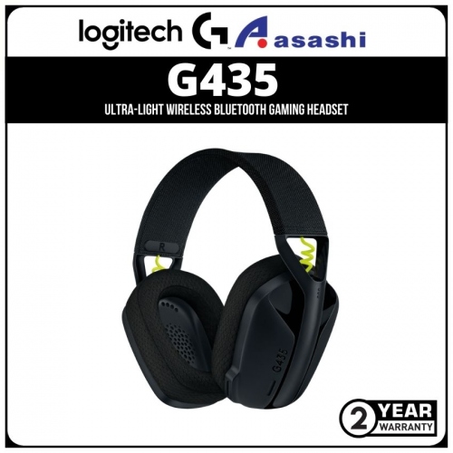 Logitech G435 Ultra-light Wireless Bluetooth Gaming Headset 981-001051 - Black