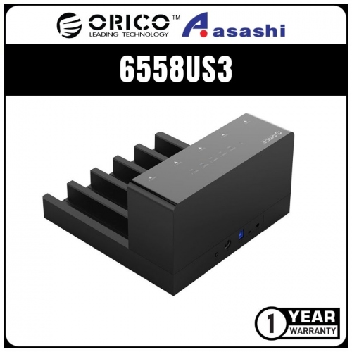 ORICO 6558US3-C 5-Bay 2.5& 3.5 HDD Docking Station - Offline Clone (1 yrs Limited Hardware Warranty)