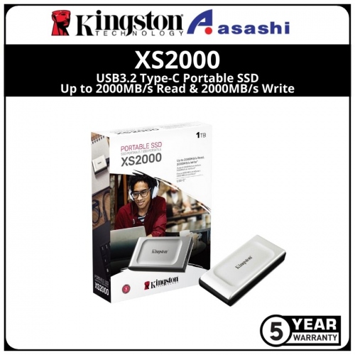 Kingston XS2000 1TB USB3.2 Type C Portable SSD (Up to 2000MB/s Read &  2000MB/s Write), SXS2000/1000G, Asashi Technology Sdn Bhd (332541-T)
