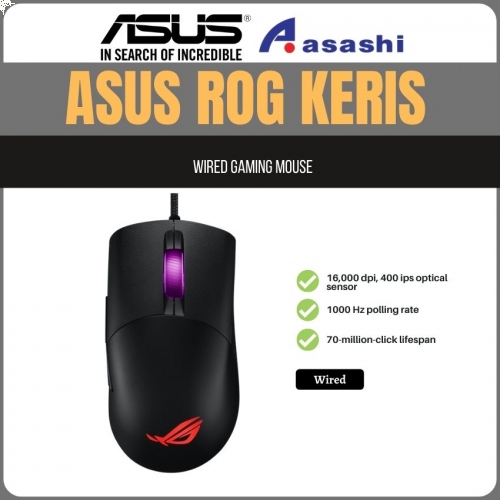 PROMO - ASUS ROG KERIS Wired Gaming Mouse (P509) 2Y