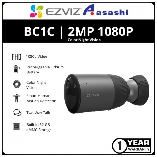 EZVIZ BC1C 2MP Color Night Vision Wire-Free Battery-Powered Camera