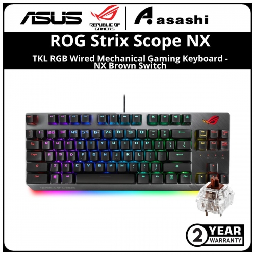 ASUS ROG Strix Scope NX TKL RGB Wired Mechanical Gaming Keyboard X802 - ROX NX BROWN 2Y
