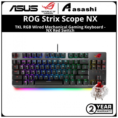 ASUS ROG Strix Scope NX TKL RGB Wired Mechanical Gaming Keyboard X802 - ROX NX RED 2Y