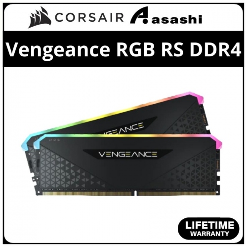Corsair Vengeance RGB RS Black DDR4 64GB(2x32GB) 3600MHz CL18 XMP Support Performance PC Ram - CMG64GX4M2D3600C18