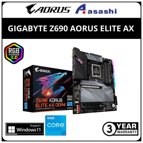 GIGABYTE Z690 AORUS ELITE AX (DDR5, LGA1700) ATX Motherboard