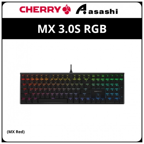 CHERRY MX 3.0S RGB Mechanical Gaming Keyboard - Black (MX Red)