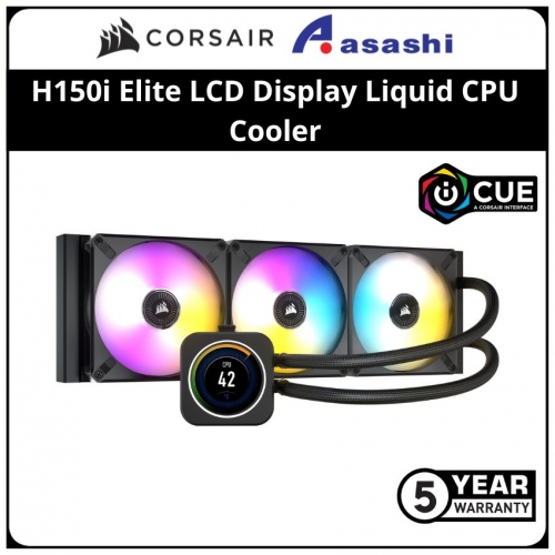 Corsair iCUE H150i Elite LCD Display 360mm Liquid CPU Cooler