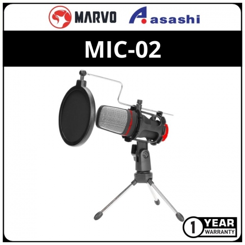 Marvo MIC-02 Omnidirectional Microphone Studio (1 yrs Limited Hardware Warranty)