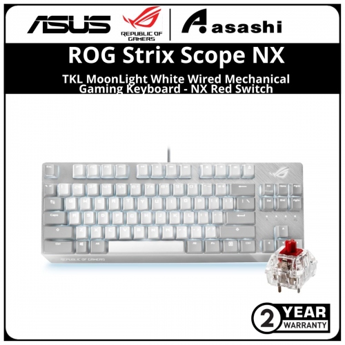 ASUS ROG Strix Scope NX TKL Moonlight White RGB Wired Mechanical Gaming Keyboard X806 - ROX NX RED