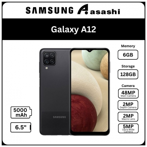 Samsung Galaxy A12 Smartphone(2Ghz/6G+128G/6.5