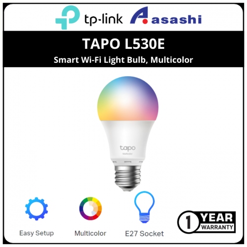 TP-Link Tapo L530E Smart WiFi Light Bulb , Multicolour