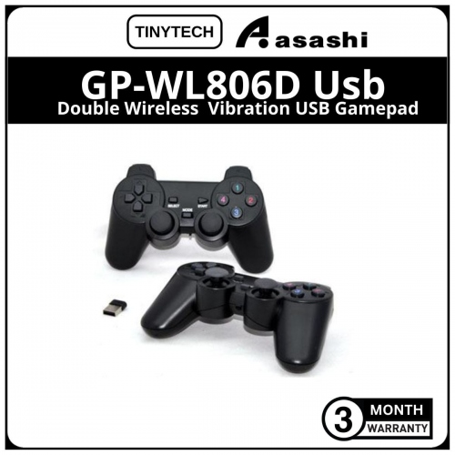 Tinytech GP-WL806D Usb Double Wireless Vibration Gamepad (3 month Limited Hardware Warranty)
