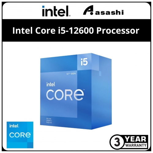 Intel Core i5-12600 Processor (18M Cache, up to 4.80 GHz, 6C/12T) LGA1700