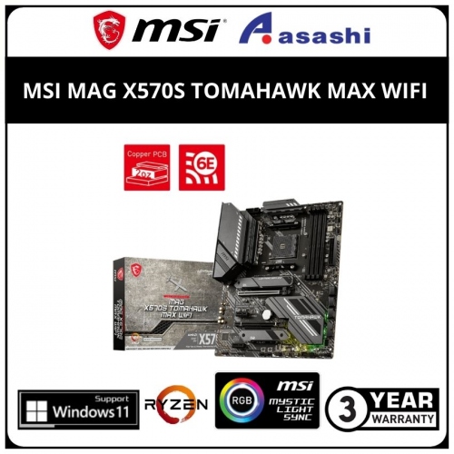 MSI MAG X570S TOMAHAWK MAX WIFI (AM4) ATX Motherboard