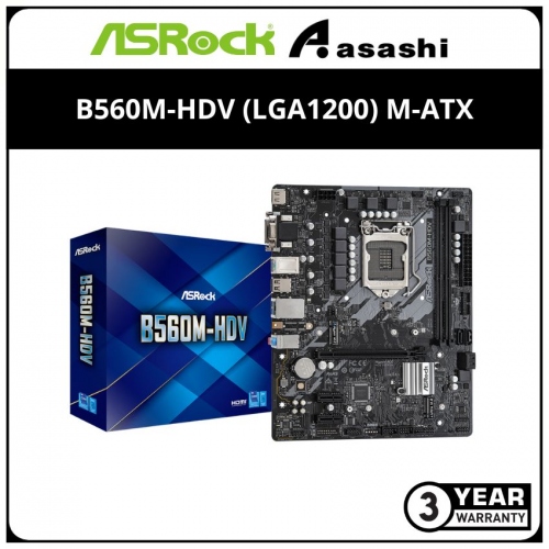 ASRock B560M-HDV (LGA1200) M-ATX Motherboard