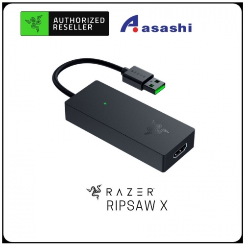 Razer Ripsaw X - USB Capture Card (4k 30FPS; 1080p 120FPS, Compatible with Hand-Held Cameras w/HDMI Output)