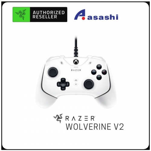 Razer Wolverine V2 - White (Razer™ Mecha-Tactile Action Buttons & D-Pad, 2 Remappable Buttons, 3.5mm Analog Audio Port)
