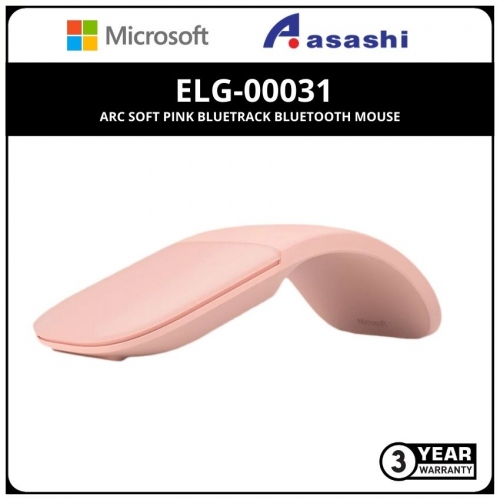 Microsoft Arc Soft Pink Bluetrack Bluetooth Mouse - ELG-00031 (3 yrs Limited Hardware Warranty)
