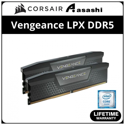 Corsair Vengeance LPX Black DDR5 32GB(2x16GB) 5200MHz CL40 XMP Support Performance PC Ram - CMK32GX5M2B5200C40